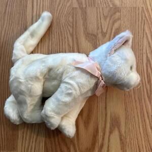 Ty Beanie Baby - FANCY the White Cat (7 Inch)